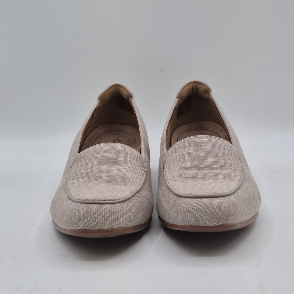 Clarks Shoes Womens Size 9.5 Taupe Textile Loafer Flats Slip On Low Heel EU 41 - Picture 6 of 12